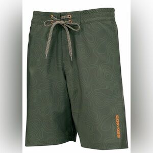 NEW MEN’S CLASSIC BOARDSHORT SEA-DOO GREEN XL $72 9” rise
